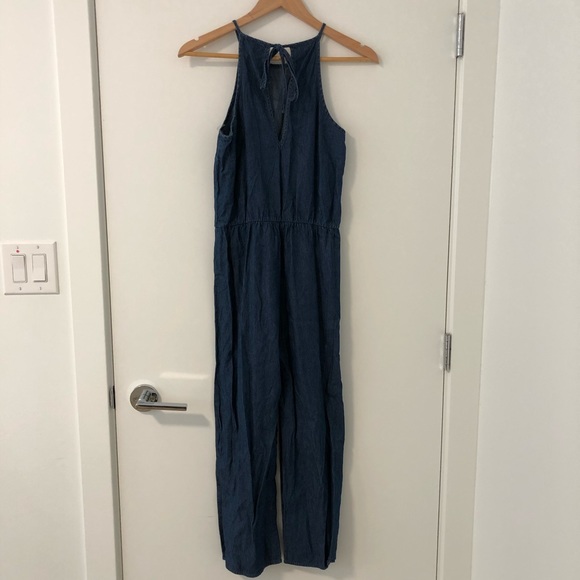 Dark blue denim style jumpsuit - Picture 2 of 2